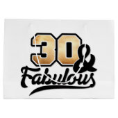 Grand Sac Cadeau Elégante trente fabuleuses femmes d'anniversaire (Dos)