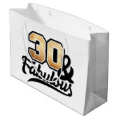 Grand Sac Cadeau Elégante trente fabuleuses femmes d'anniversaire (Dos Angle)