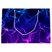 Grand Sac Cadeau Élégante vague Abstraite -bleu et violet- (Devant)