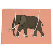 Grand Sac Cadeau Éléphant Animal (Devant)