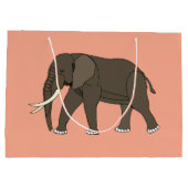 Grand Sac Cadeau Éléphant Animal (Dos)