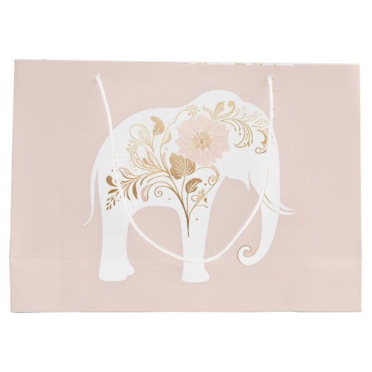 Grand Sac Cadeau éléphant blanc géant (Dos)