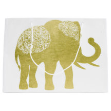 Éléphant en filigrane d'or
