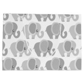 Grand Sac Cadeau Éléphant gris neutre de beau bébé (Dos)