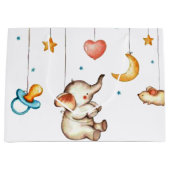 Grand Sac Cadeau Eléphant mignon (Devant)