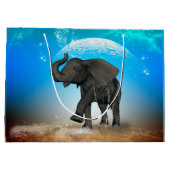 Grand Sac Cadeau Éléphant mignon de bébé (Dos)