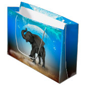 Grand Sac Cadeau Éléphant mignon de bébé (Devant Angle)