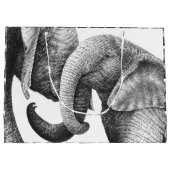 Grand Sac Cadeau Éléphants africains (Dos)