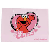 Grand Sac Cadeau Elmo dans le coeur Valentine (Dos)