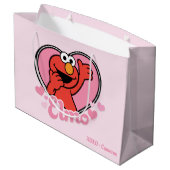 Grand Sac Cadeau Elmo dans le coeur Valentine (Dos Angle)