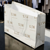 Grand Sac Cadeau Emballage d'entreprise commercial avec monogramme