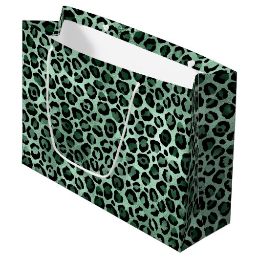 Grand Sac Cadeau Emerald et Gold Safari Series Design 9 (Devant Angle)