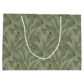 Grand Sac Cadeau Emerald Green et Gold Art déco Motif (Dos)