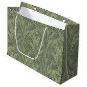 Grand Sac Cadeau Emerald Green et Gold Art déco Motif (Devant Angle)