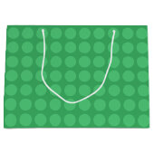 Grand Sac Cadeau Emerald Green Polka Motif (Devant)