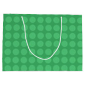 Grand Sac Cadeau Emerald Green Polka Motif (Dos)
