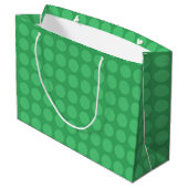Grand Sac Cadeau Emerald Green Polka Motif (Dos Angle)