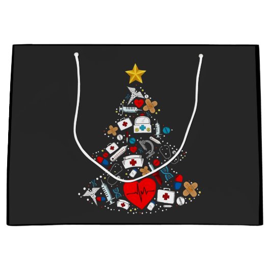 Grand Sac Cadeau Emergency Department Xmas Tree Nurse (Devant)
