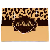 Grand Sac Cadeau Empreinte de léopard (Devant)