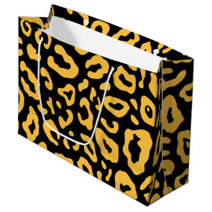 Grand Sac Cadeau Empreinte de léopard