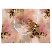 Grand sac cadeau Empreinte de léopard Abstrait (Devant)