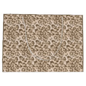 Grand Sac Cadeau empreinte de léopard beige (Dos)