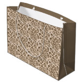 Grand Sac Cadeau empreinte de léopard beige (Dos Angle)