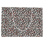 Grand Sac Cadeau Empreinte de léopard blanc noir rose (Dos)