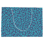 Grand Sac Cadeau Empreinte de léopard bleu (Dos)