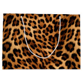 Grand Sac Cadeau Empreinte de léopard Brown chic (Dos)