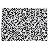 Grand Sac Cadeau Empreinte de léopard noir blanc (Dos)