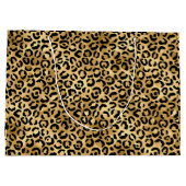 Grand Sac Cadeau Empreinte de léopard noir et or Cheetah Poster de  (Dos)