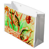 Grand Sac Cadeau empreinte de poisson d'eau douce (Devant Angle)