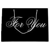 Grand sac cadeau en papier Black Designer (Devant)