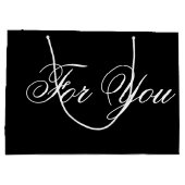 Grand sac cadeau en papier Black Designer (Dos)