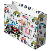 Grand Sac Cadeau Enfants Joyeux anniversaire (Devant Angle)