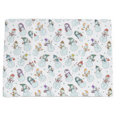 Grand Sac Cadeau Enfants Noël mignon Snowman en Casquette (Devant)