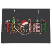 Grand Sac Cadeau Enseignant Alphabet de Noël Enseignants Cadeau Étu (Devant)