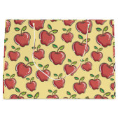 Grand Sac Cadeau Enseignant Pommes Arbre Motif Enseignant d'art pré (Devant)