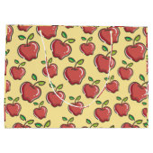 Grand Sac Cadeau Enseignant Pommes Arbre Motif Enseignant d'art pré (Dos)