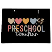 Grand Sac Cadeau Enseignant préscolaire Retour à l'école (Devant)