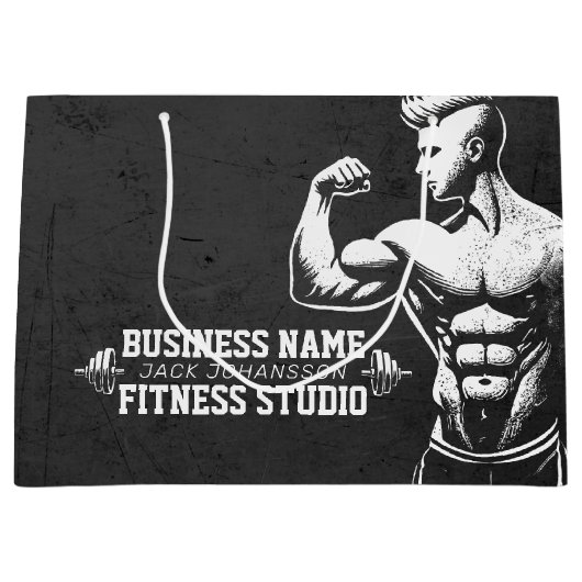 Grand Sac Cadeau Entraîneur de fitness moderne Bodybuilding Instruc (Devant)