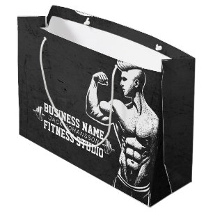 Grand Sac Cadeau Entraîneur de fitness moderne Bodybuilding Instruc