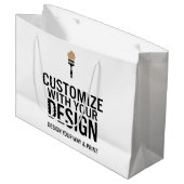 Grand Sac Cadeau Entreprise Commerciale Personnalisable Vide 12x9" (Devant Angle)