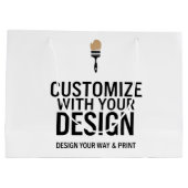 Grand Sac Cadeau Entreprise commerciale personnalisable vierge 12x9 (Dos)