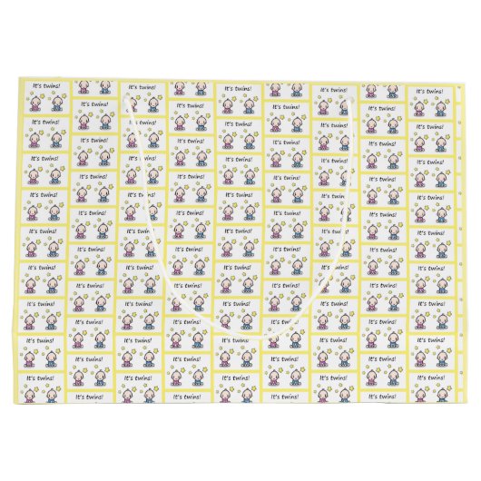 Grand Sac Cadeau Enveloppe Cadeau Twin, Customisée Pour Jumeaux Gir (Dos)