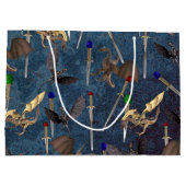 Grand Sac Cadeau Épée et dragon (Dos)