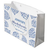 Grand Sac Cadeau Épingles bleues BACHELORETTE Fantaisie Plage (Dos Angle)