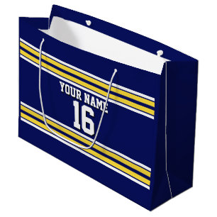 Grand Sac Cadeau Équipe de stripes blanches de Jersey