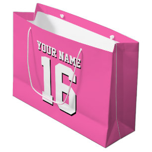Grand Sac Cadeau Équipe sportive Hot Pink Jersey